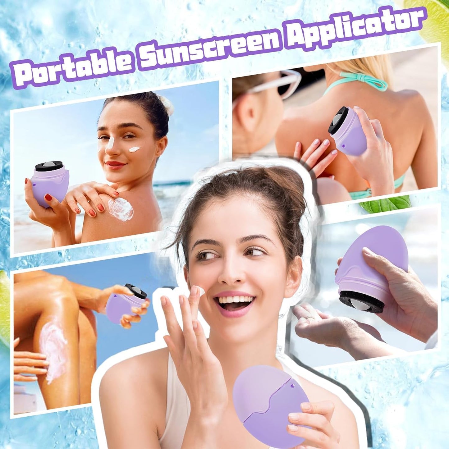 Sunscreen Applicator for Kids – 1.86Oz Refillable Roll-On, Easy-To-Use Design for Mess-Free Sun Protection